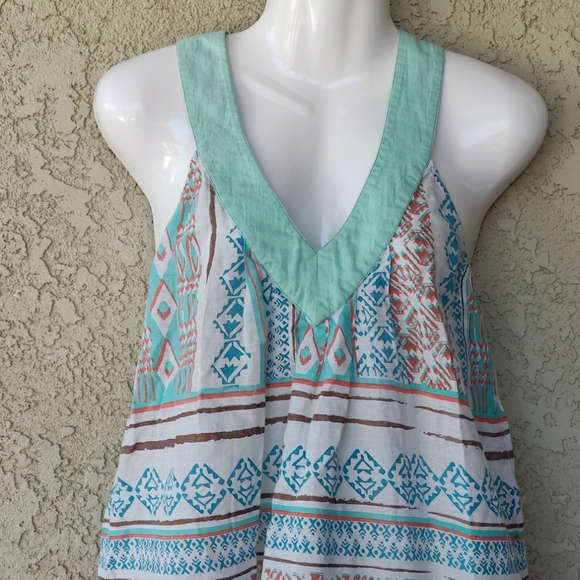 Rip Curl  Aztec print halter keyhole back tank - Picture 7 of 8